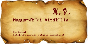 Magyaródi Vitália névjegykártya